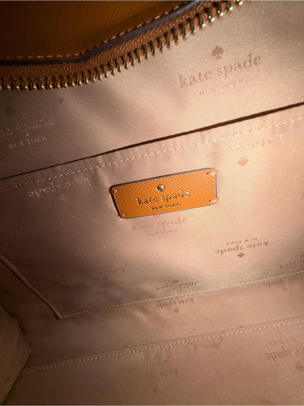 Kate Spade “Madison Saffiano” Leather Medium Satchel in the color Cavern Clay - Picture 9 of 11